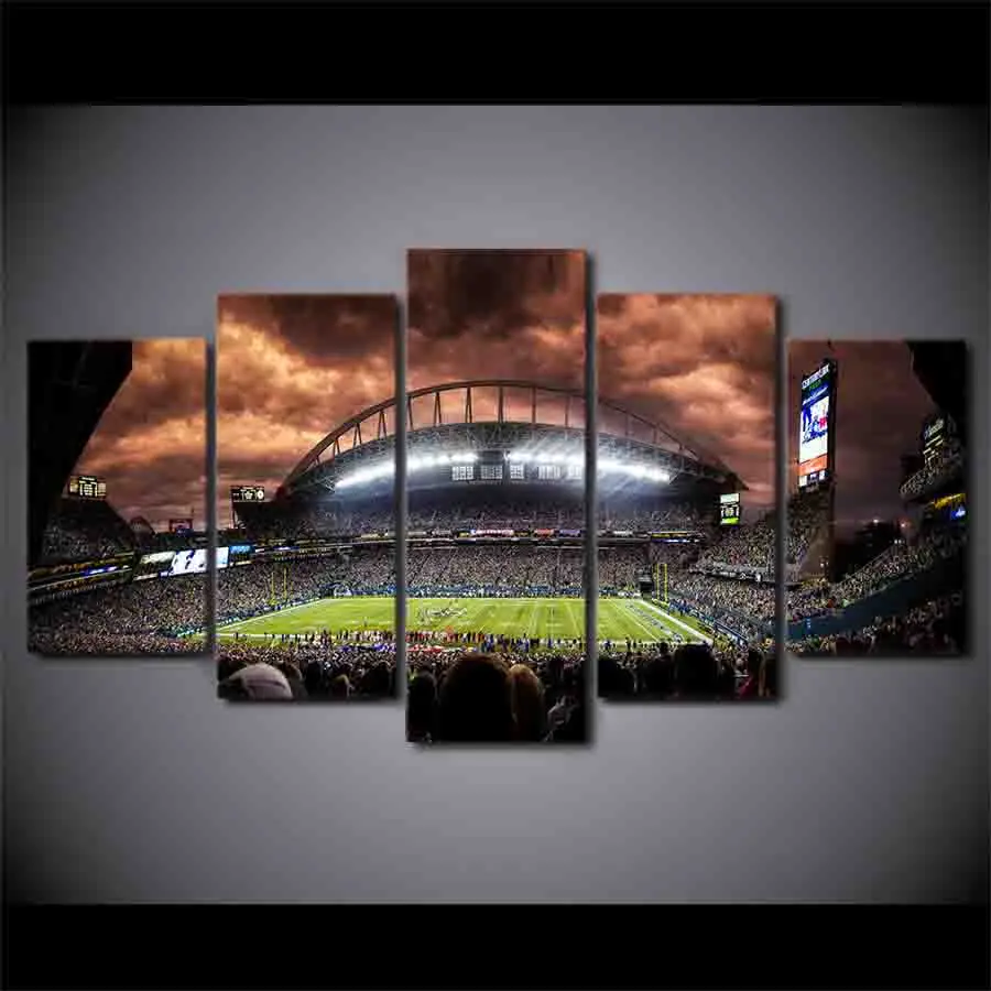 Прямая поставка HD печать 5 шт. холст Сиэтл seahawks картины настенные для гостиной
