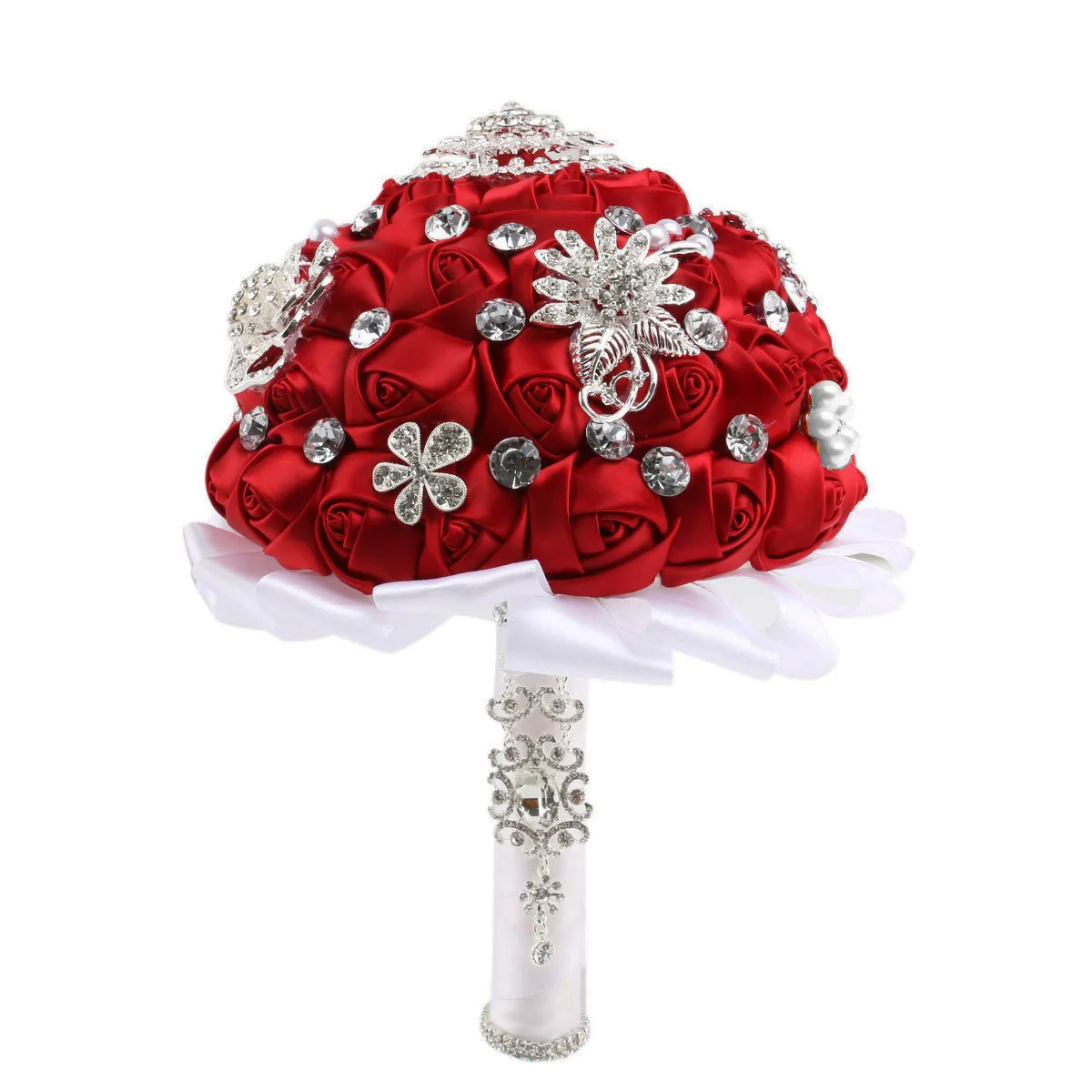 Хрустальная жемчужина ручной работы Украшенные стразами Свадебные держать