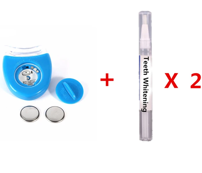 Light with 2 pcs pen 1 Набор, отбеливание зубов, чистка зубов, роторная перекись, отбеливающий набор, ослепительный стоматологический отбеливающий светильник, лоток для зубов, отбеливающий набор для зубов - Цвет: Light with 2 pcs pen