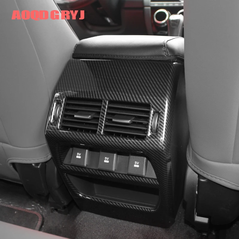 Автомобиль Стайлинг Аксессуары 1 шт. для Jaguar E-PACE- ABS подлокотник коробка задняя вентиляционная розетка Крышка отделка