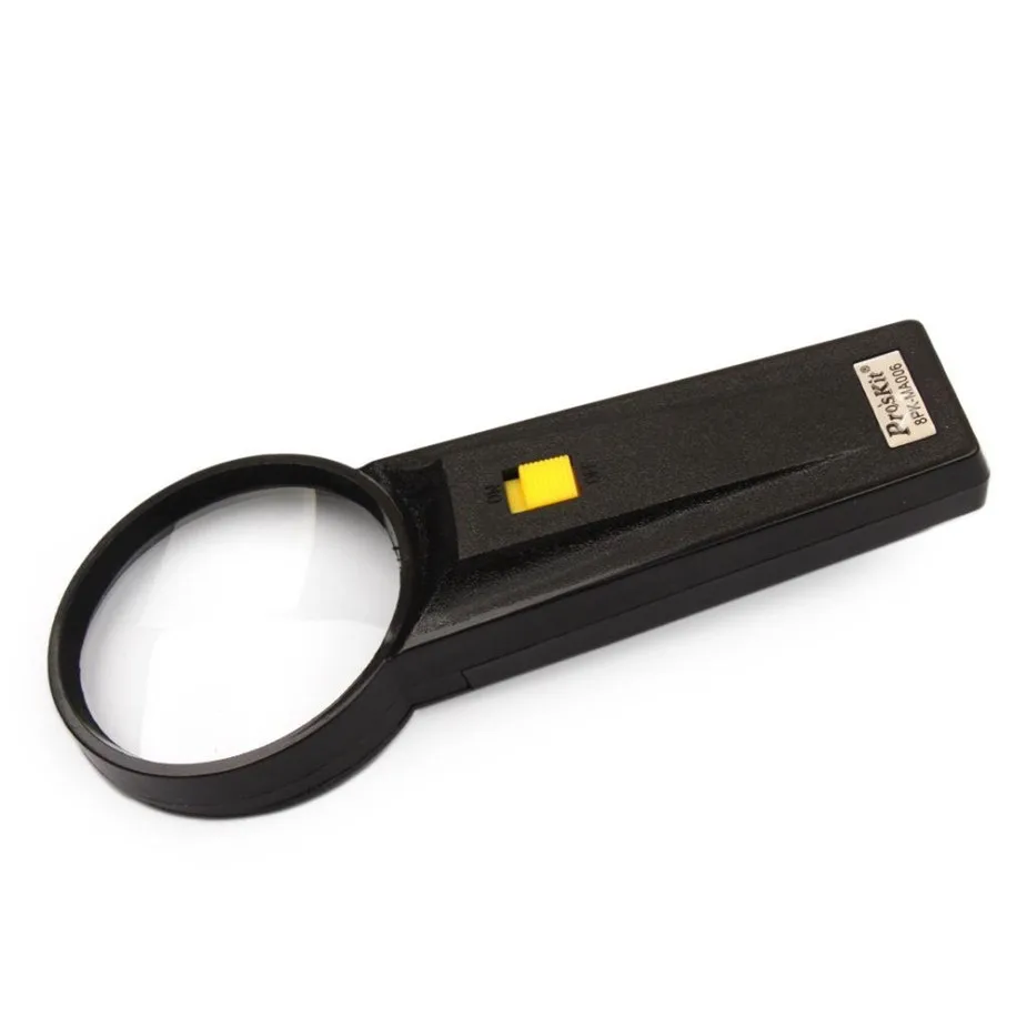 

Хит продаж, круглая ручная Лупа 4X с подсветкой для просмотра Micro PC, доска для чтения предметов, газета, книги 8pk-ma006