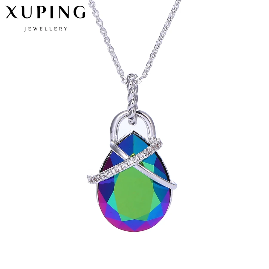 Xuping, Модный кулон, высокое качество, кристаллы от Swarovski, капля воды, подвеска, ожерелья,, для женщин, подарок, M26-43462
