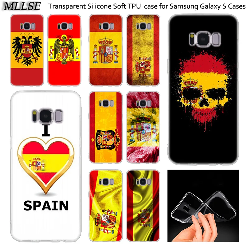 Испанский флаг Мягкий силиконовый чехол для Samsung Galaxy Note 10 Plus S8 S9 S10 5G S6 S7 Edge S5 S10e 5