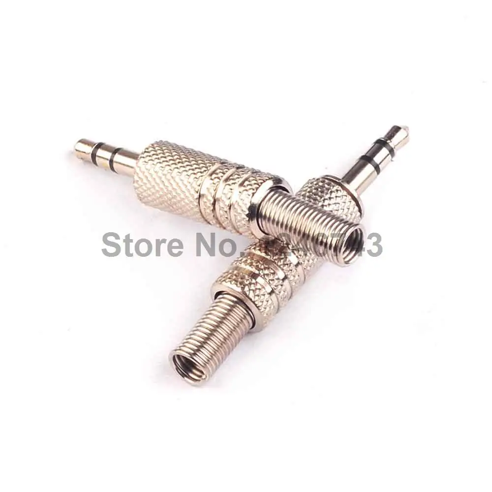 

10PCS Audio Plug (Silver) 3.5 Stereo Audio Plug 3.5 Dual-Channel Plug