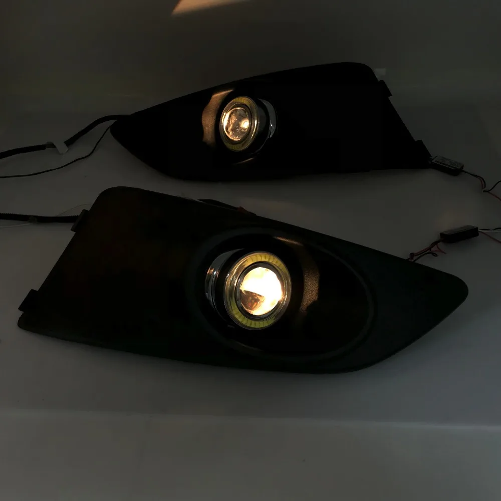 RQXR противотуманная фара вождение свет в сборе для chevrolet aveo sonic cob angel eye светодиодные дневные ходовые огни сигнал поворота