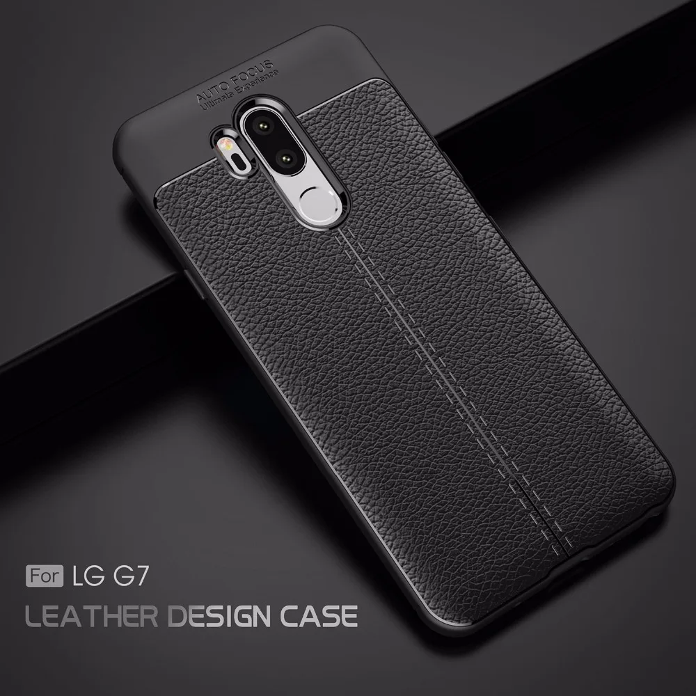 BYHeYang для LG G7 чехол ThinQ 6 1-дюймовый Личи шаблон Силиконовый ТПУ задняя крышка