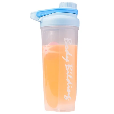 700ML Sports Shaker Bottle Gym Fitness Bicycle Camping Cycling Water Bottles Protein Mixer Drink Powder Milk - Цвет: 700ML