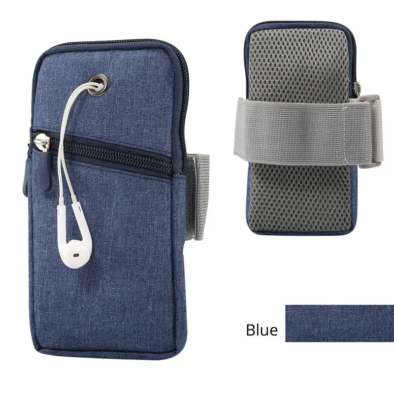 Blue CHEZVOUS, спортивная сумка для сотового телефона, чехол для iPhone X, XS, XR, XS, max, ковбойская ткань, универсальный чехол-Сумочка для телефона для бега, для iPhone 7, 8, 6 plus - Цвет: Blue