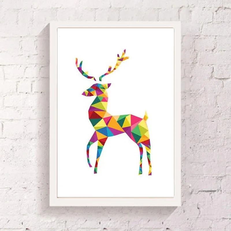 Скандинавский шик дизайн Триптих Современный абстрактный Красочный