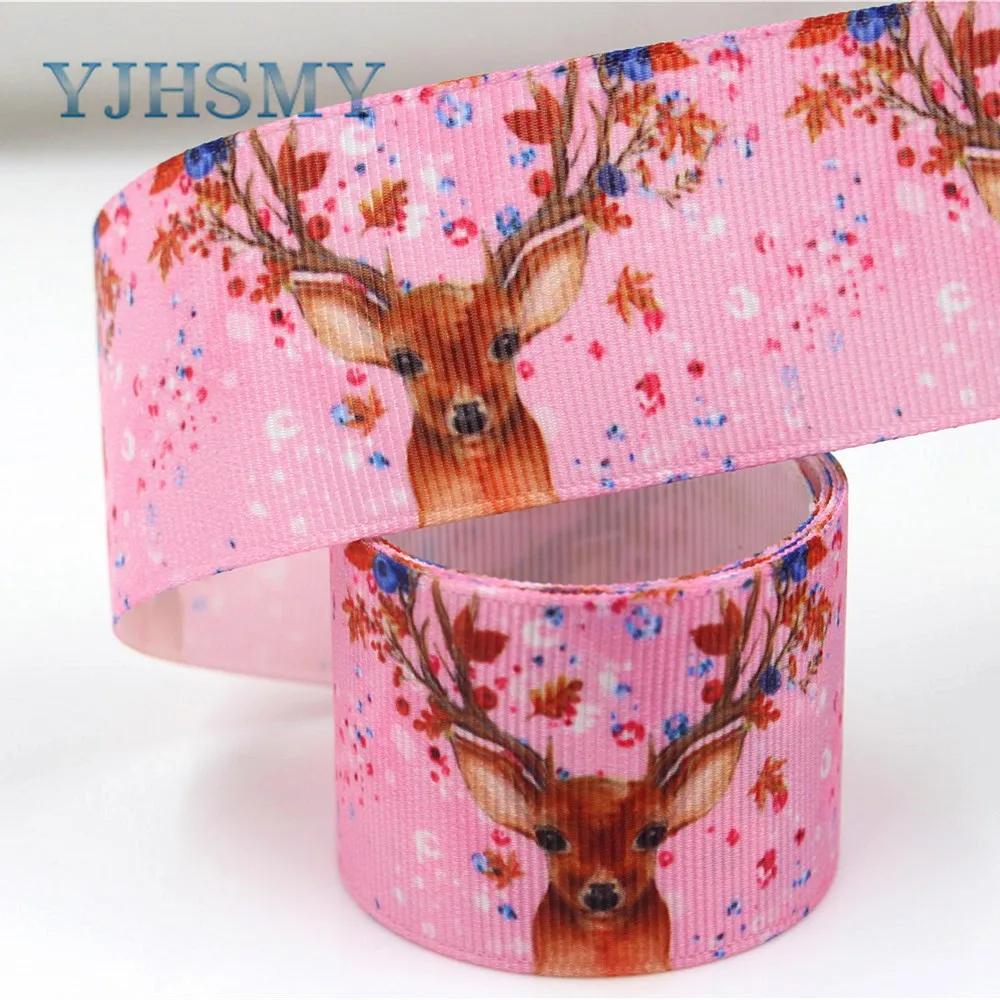 

YJHSMY I-181106-149,10yard/lot,38mm Animal series fawn Ribbons Thermal transfer Printed grosgrain,Gift wrapping DIY materials