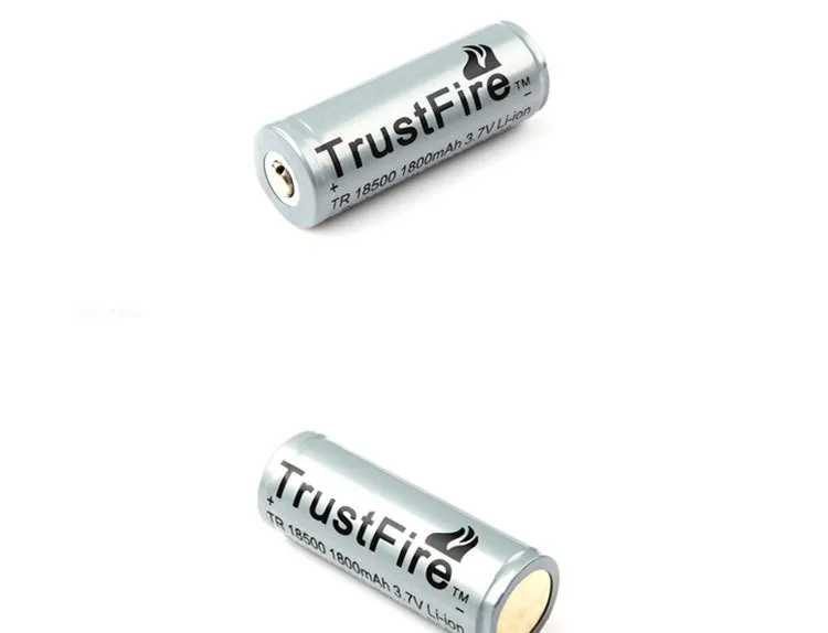2 шт./лот TrustFire TR 18500 1800 мАч 3 7 В аккумуляторная защищенная батарея фонарик с