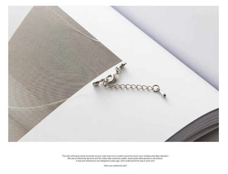 X638 Korean version of the net red simple necklace clavicle chain Transparent invisible fish line female | Украшения и аксессуары