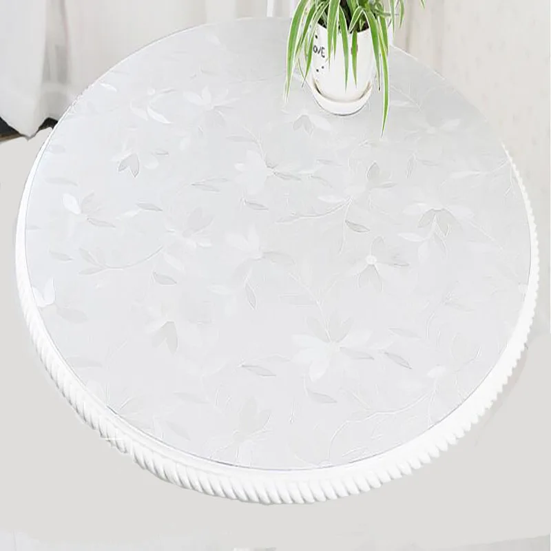 1 5 мм Толстая круглая скатерть размеры домашняя столовая Прозрачная одноразовая