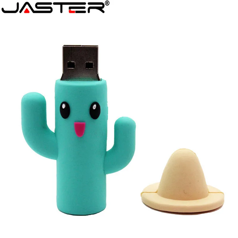 JASTER кактус usb флеш-накопитель Флешка 4 ГБ 8 ГБ 16 ГБ 32 ГБ 64 ГБ usb флеш-накопитель pendriver 2,0 флеш-накопитель Флэшка-накопитель милый подарок