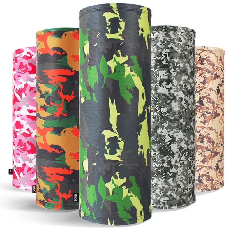 S99 High-quality camouflage sweat-absorbent outdoor magic headscarf riding windproof collar mask | Спорт и развлечения