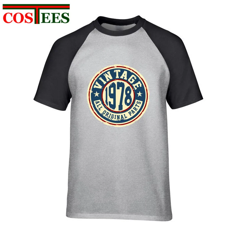 19 Camisetas Ретро Классический 40-й подарок на день рождения Винтаж 1978 все оригинальные части футболки мужские повседневные Удобные Хлопковые футболки на заказ - Цвет: 19