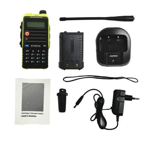 Green Set 1 Высокая 8 Вт Baofeng рация BF-UVB2 плюс двухдиапазонный VHF/UHF двухстороннее радио UVB2 10 км Ham Радио 128CH портативный приемопередатчик - Цвет: Green Set 1