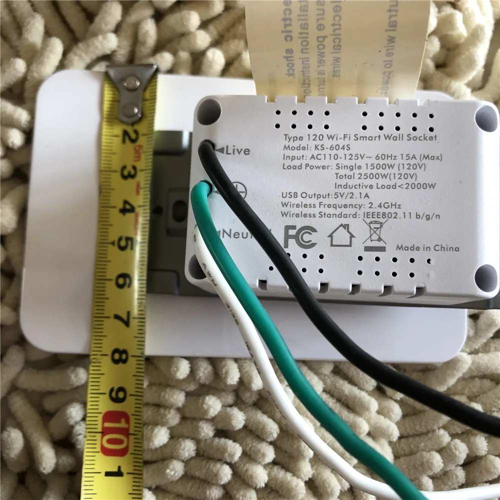 Умная штепсельная розетка в стене умная подходящая Alexa Google Home IFTTT с дуплексным