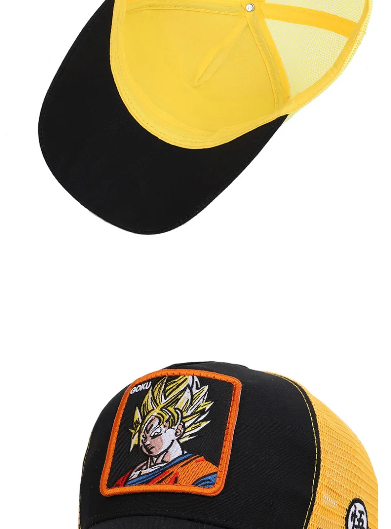 Dragon Ball Goku бейсбольная кепка s для мужчин и женщин Snapback Хип-Хоп Кепка летняя Bone gorra hombre Регулируемая Кепка для водителя грузовика сетчатая Кепка для папы CZX7