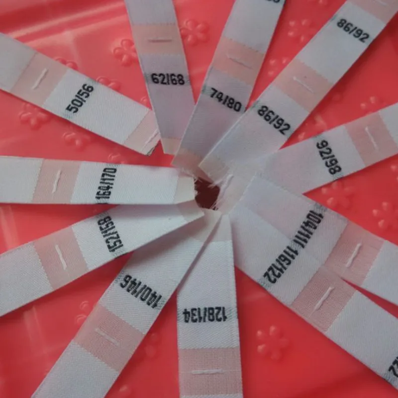 100 шт. полиэфирная ткань с номером белая размерная этикетка 50/56 62/68 74/80 86/92 92/98 104/110