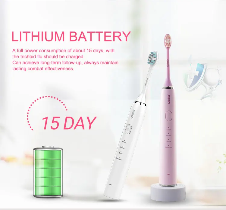 PISEN зубная щетка usb зарядка электрическая зубная щетка Sonicare IPX7buy Водонепроницаемая Мягкая 1 получить 1 бесплатно для влюбленных