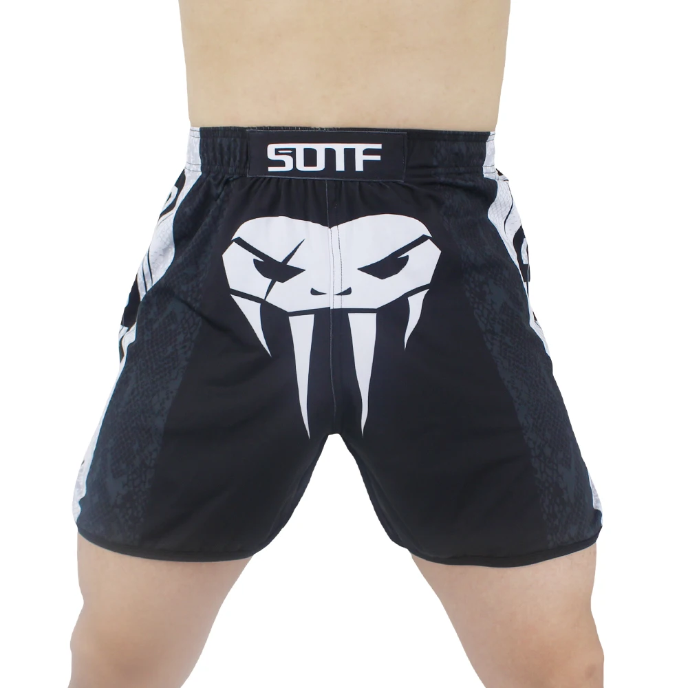 SOTF mma Black snake head эластичные боевые шорты для смешанных боевых искусств Tiger Muay Thai