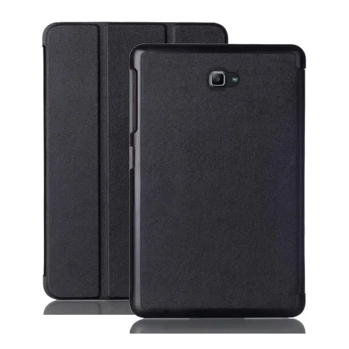 Sm-t580 Tab A6 10.1 тонкий Чехол Smart-для Samsung Galaxy Tab 10.1 t585 t587 Tablet книги флип чехол Магнит Стенд - Цвет: black