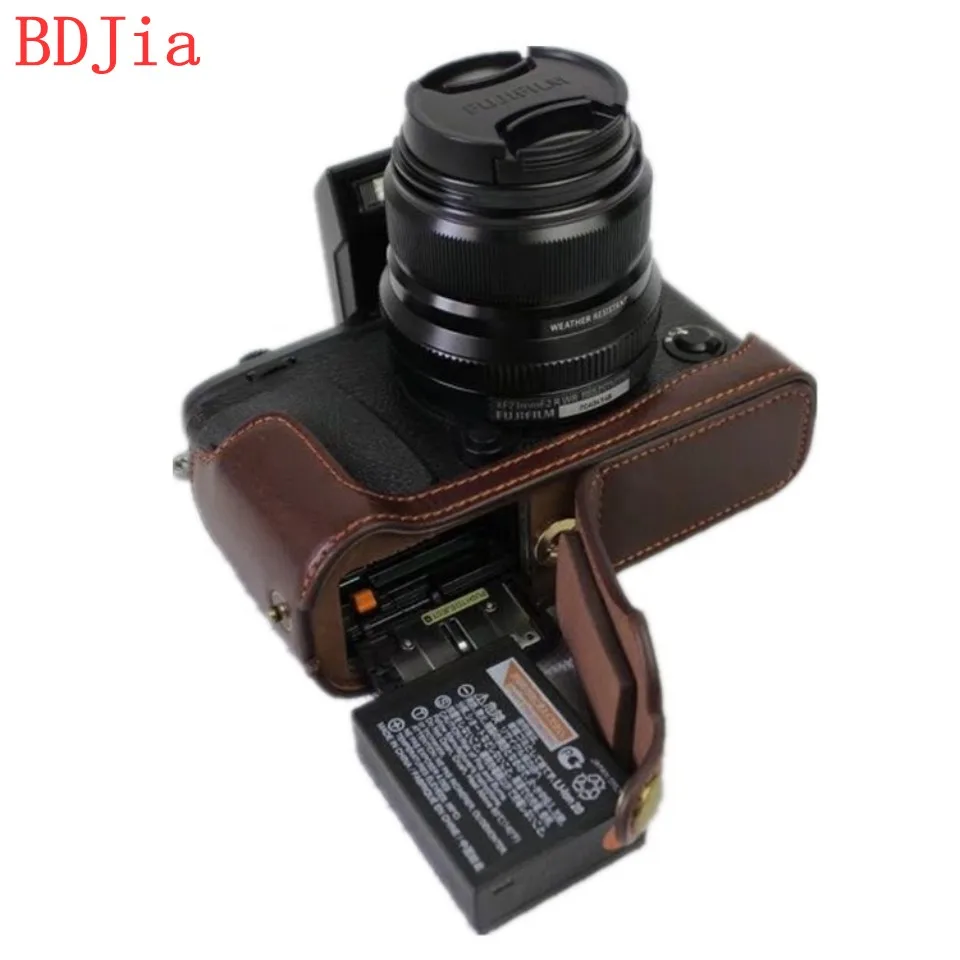 Натуральная Воловья кожа корпуса для половины камеры база Fujifilm XE3 X E3 с отверстием