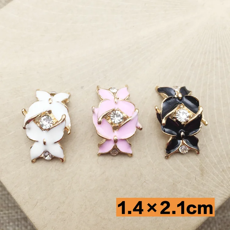 14x21 мм арочная форма эмаль кристалл украшение горный хрусталь кнопка в плоской