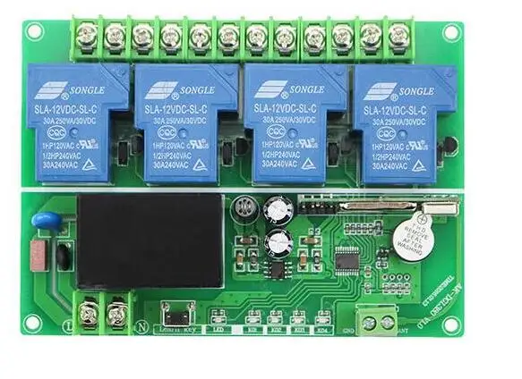 220V 380v 4CH 30A RF Беспроводная система дистанционного управления радио беспроводной переключатель освещения 3000M большое расстояние для промышленного оборудования