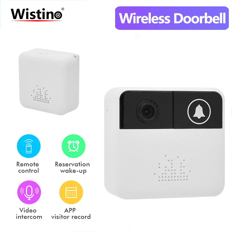 Wistino 720P WiFi дверной Звонок камера беспроводная видеокамера ночное видение