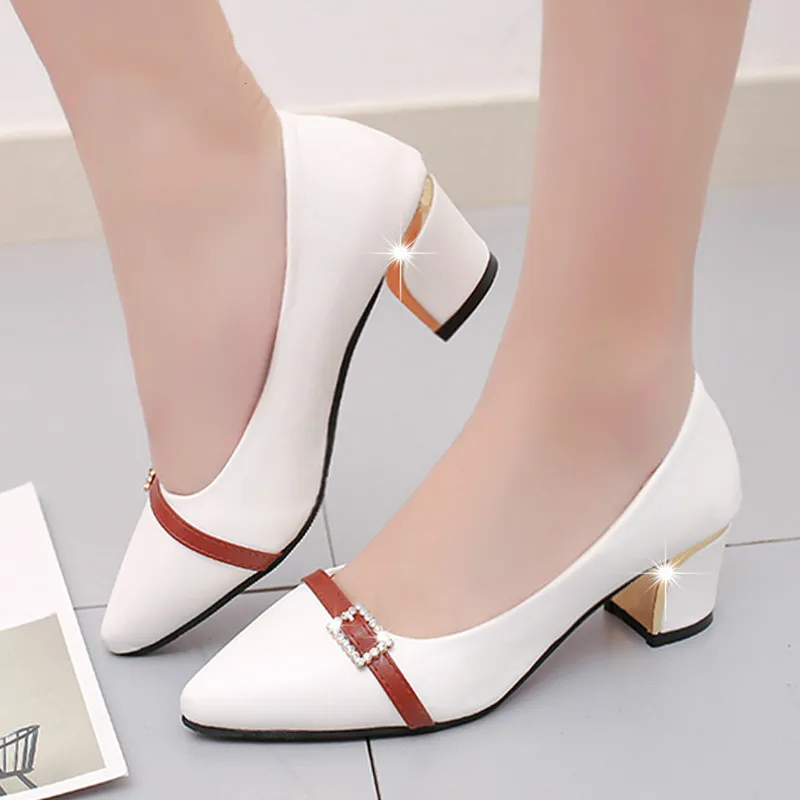 

Dropshipping 2017 Summer Office Shoes Women Pumps High Heels Party Simple Pointed Shallow High Heels Woman Office Shoes Women