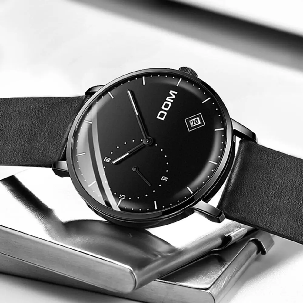 Мужские часы 2018 лучший бренд класса люкс ультра тонкие Дата мужской Синий