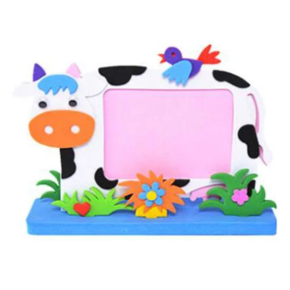 Cow DOLLRYGA детские игрушки детский сад Гома Ева Manualidades дети ремесло Lote Diy Craft Наборы для детей eva Para Artesanato 4 комплект - Цвет: Cow