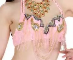 pale pink Набор костюма для танца живота бюстгальтер+ пояс 2 шт./компл. танец живота костюм для женщин, принимаем любой размер, D/DD/DDD чашки - Цвет: pale pink