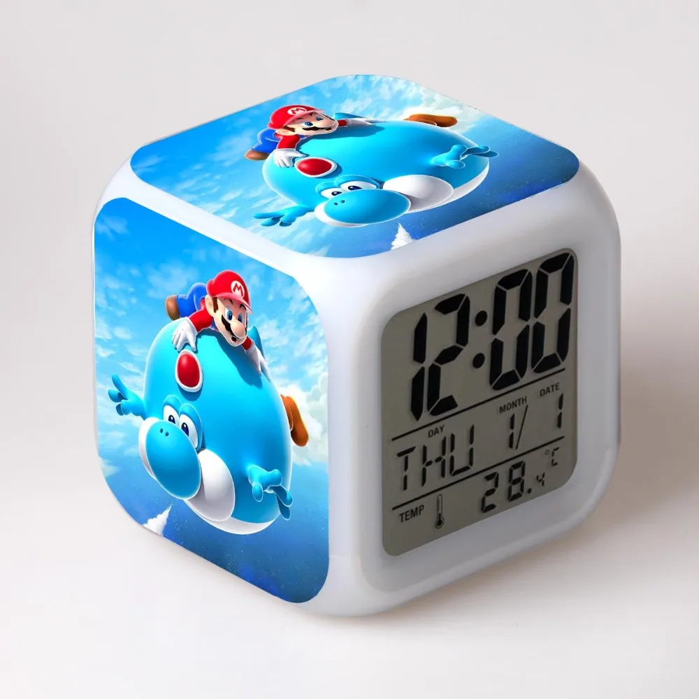 25 Стиль, будильник Super Mario Bros, 7 цветов, светодиодный, цифровые часы Despertador, лучший рождественский подарок, дата и температура - Цвет: 25