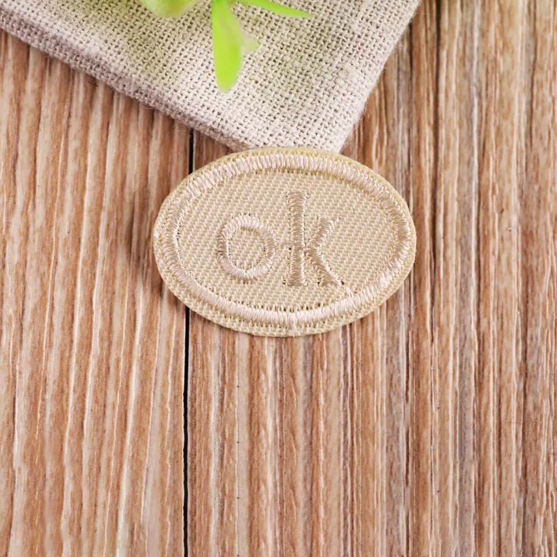 Разноцветные овальные термонаклейки OK для одежды наклейки сделай сам