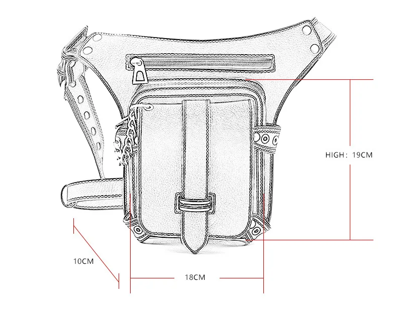 Gear Duke, винтажная сумка в стиле стимпанк, ретро, рок, готика, ретро, сумка в готическом стиле, сумка на пояс, сумки в викторианском стиле для женщин и мужчин, сумка на ногу