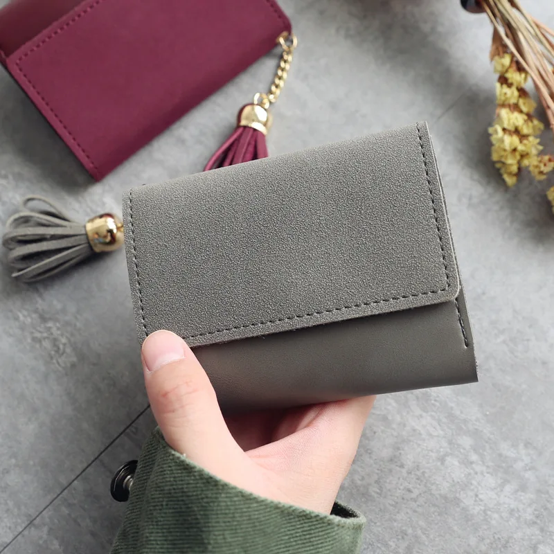 New Fashion Lovely Design Trifold Wallet Coins Cute Women Small Pu Leather Girls Zipper Portable Purses Mini Credit Card Holder | Багаж и