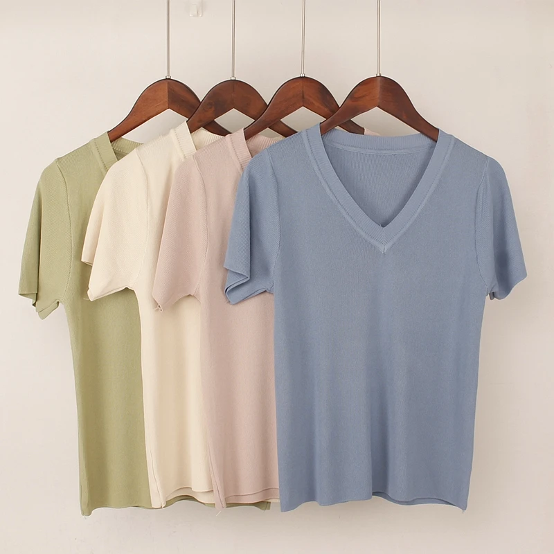 ONLYSVTER Новая Летняя трикотажная женская футболка дышащая Повседневная с