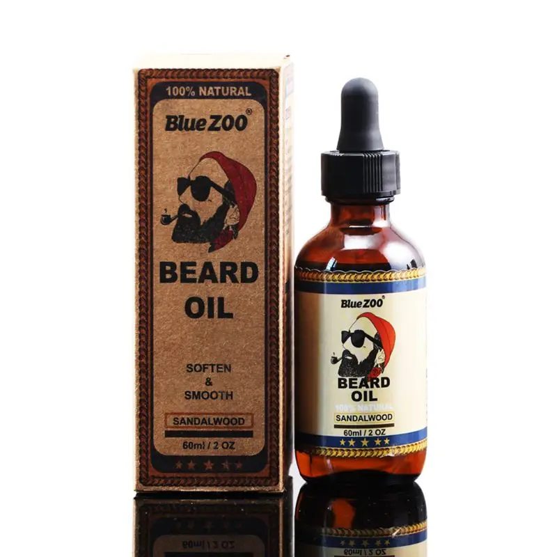 sandalwood 60ml 30/60 мл Organic Для мужчин лицо борода масло натуральный смягчающее масло роста волос питательный крем для бороды волосы растут 4 аромат#11 - Цвет: sandalwood 60ml