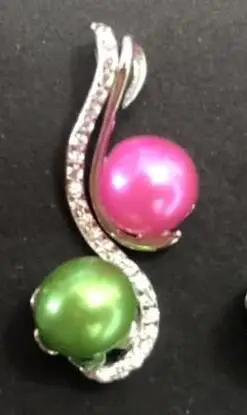 Элегантный кулон из жемчуга с музыкальными нотами 2 6-7 мм круглый жемчуг