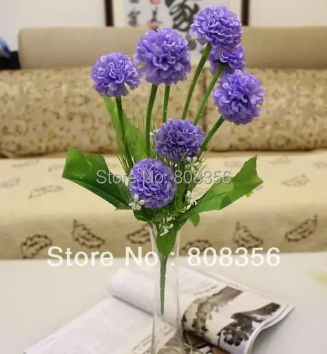 Новые 8 шт. 35 см Длина Моделирование искусственных цветов растения мяч куст