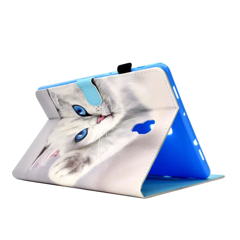 SM T590 T595 чехол для Samsung Galaxy Tab A 10 5 2018 T597 Smart Cover Funda Capa Tablet Cartoon Cat Shell + пленка