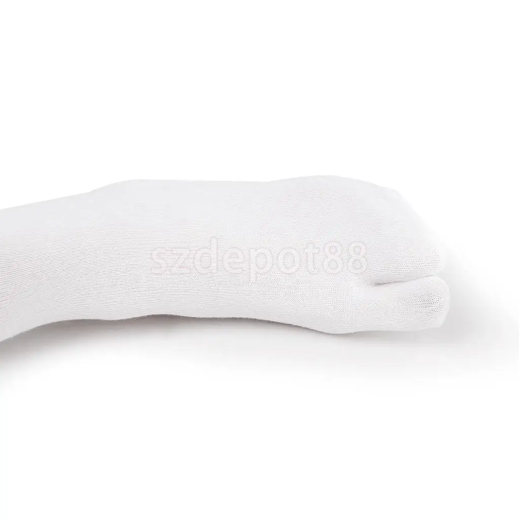 SPMART Footful пара из эластичного хлопка, 2-носки с пальцами; шлепанцы Таби Носки Geta белый