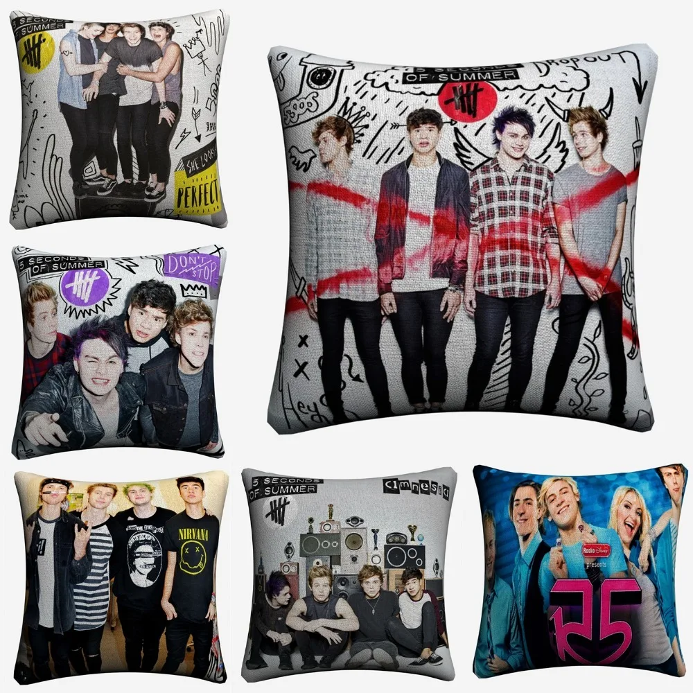 5sos Красивая музыкальная повязка Декоративная Подушка Чехол для дивана 45x45 см