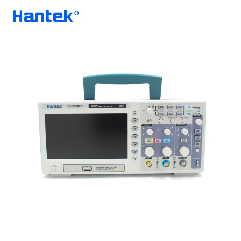 Цифровой осциллограф Hantek DSO5102P Портативный 100 МГц 2 Каналы 1GSa/s запись Длина 40 K USB