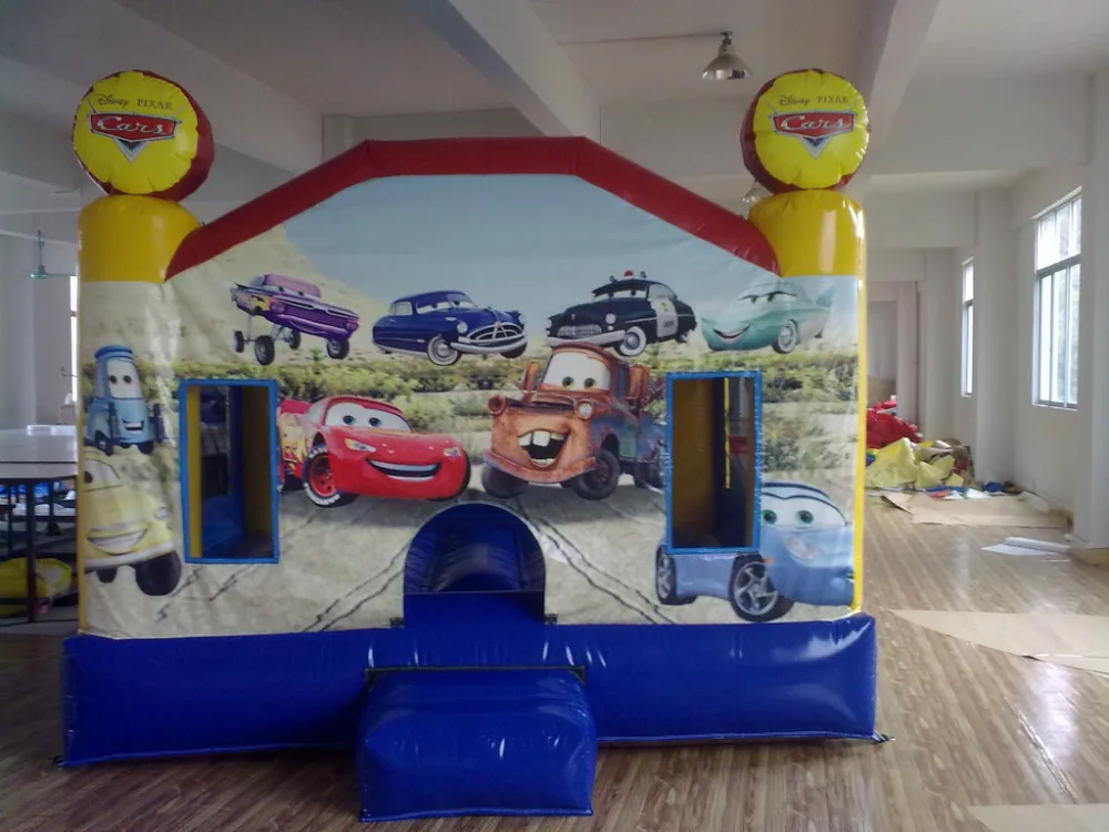 

PVC3x3X3meter tarpaulin inflatable bouncers with slide for kids and baby