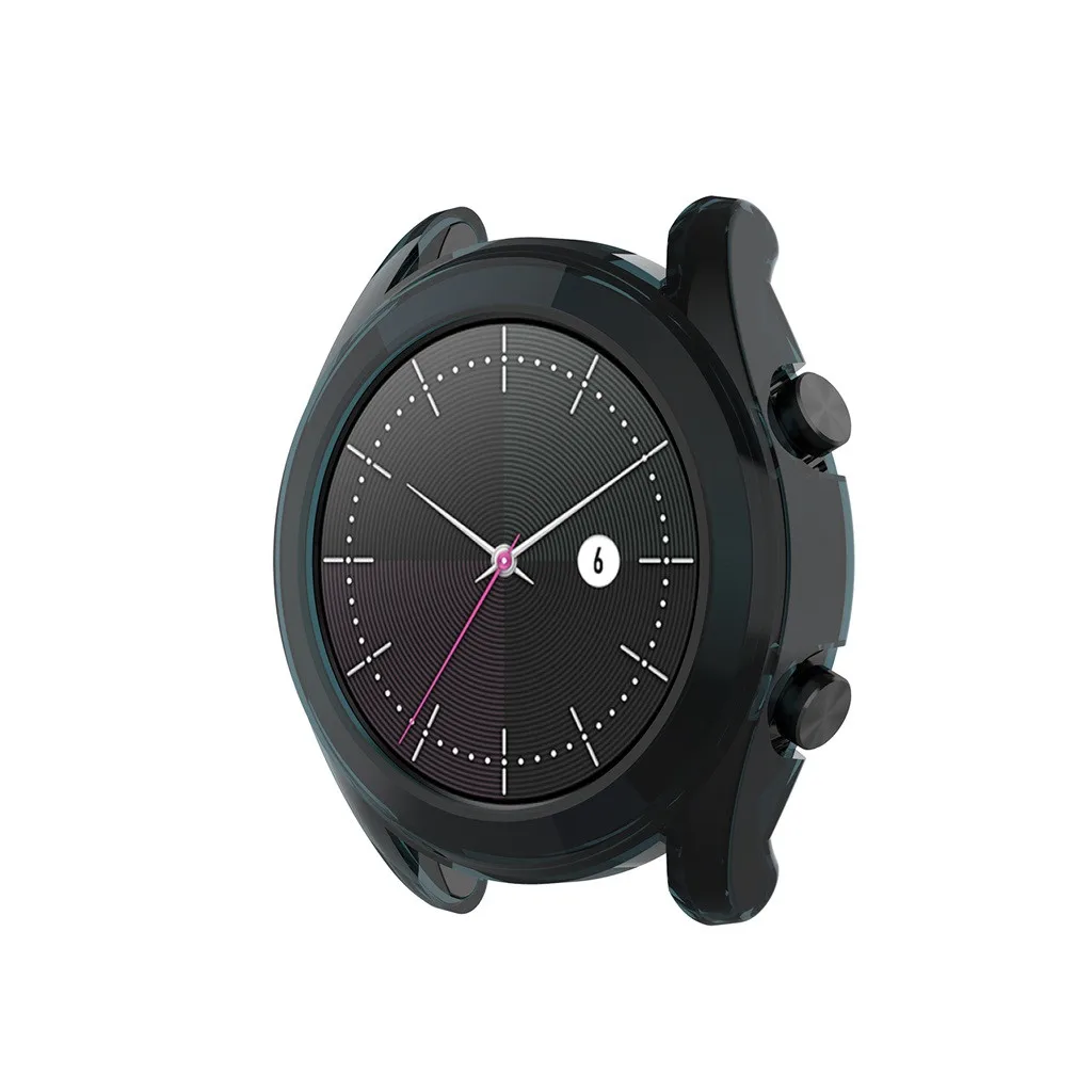 

2019 New Clear Thin TPU Protector Bumper Watch Frame Case Cover for Huawei Watch GT 42mm Smart Watch Accessories Bracelet