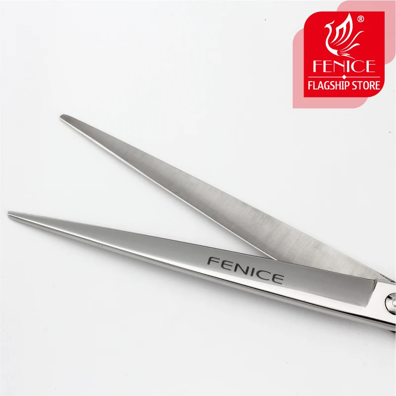 Фото Профессиональные ножницы Fenice для ухода за домашними животными, ножницы для резки собак 7, 7,5, 8,5, 9 дюймов, Япония, нержавеющая сталь 440c, нескол... №3